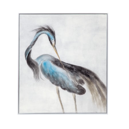Louisiana Heron Framed Canvas