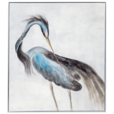 Louisiana Heron Framed Canvas