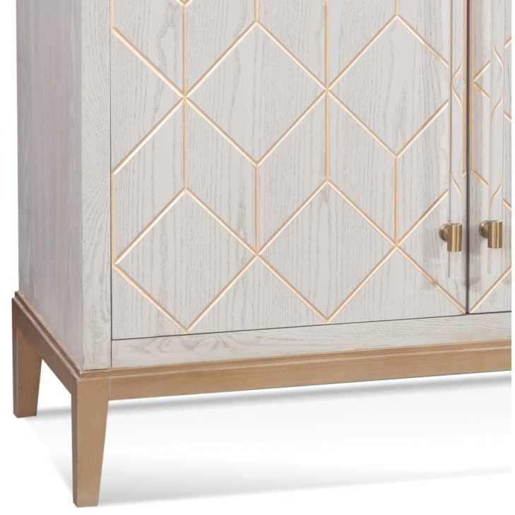 Bassett Mirror Perrine Perrine White Bar Cabinet