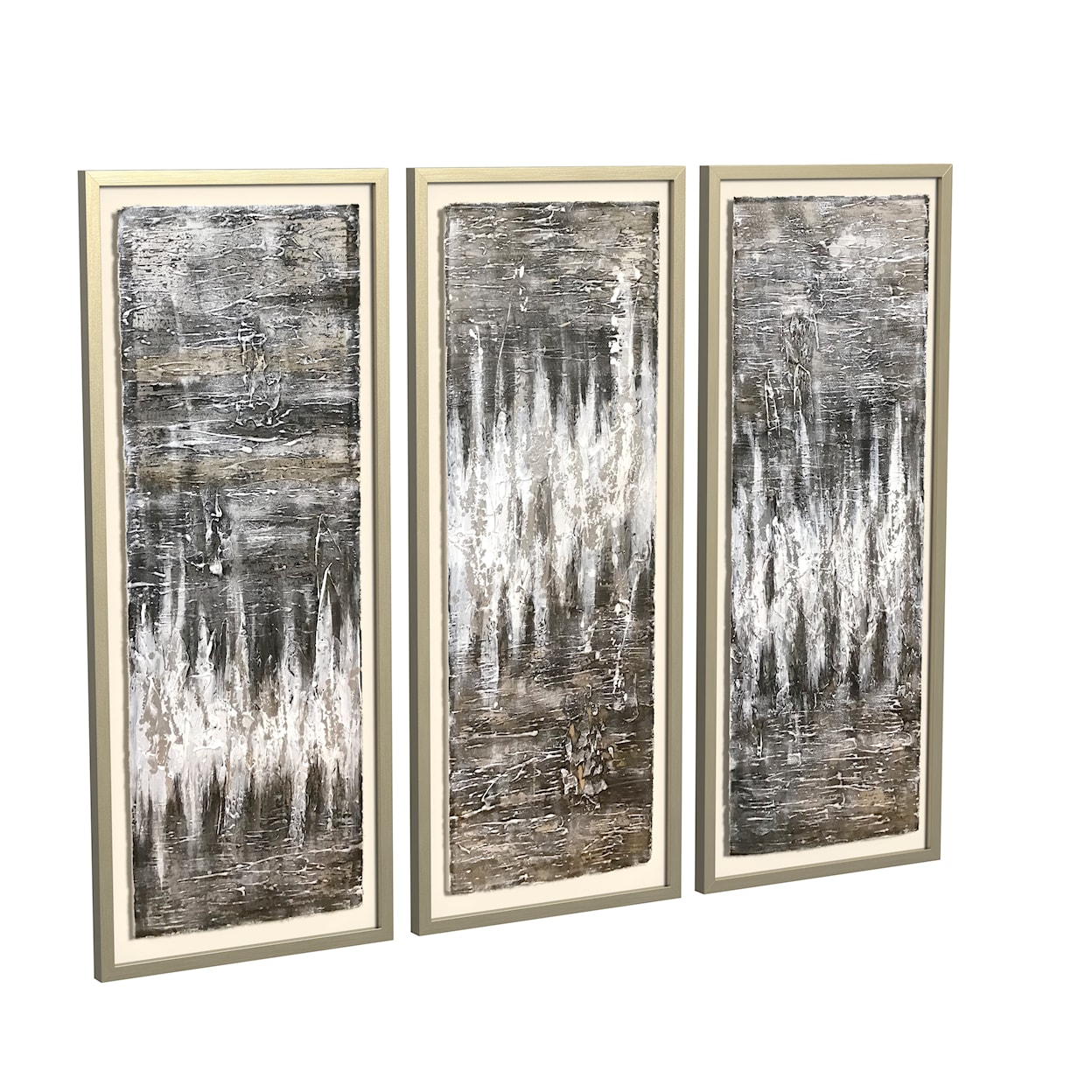 Bassett Mirror Canvas Art Estatic  Framed Art Set of 3 Canvas Art