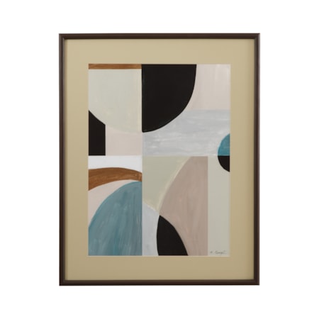 Curved Vision Shapes Framed Print