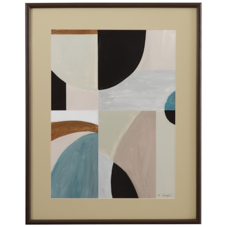 Curved Vision Shapes Framed Print