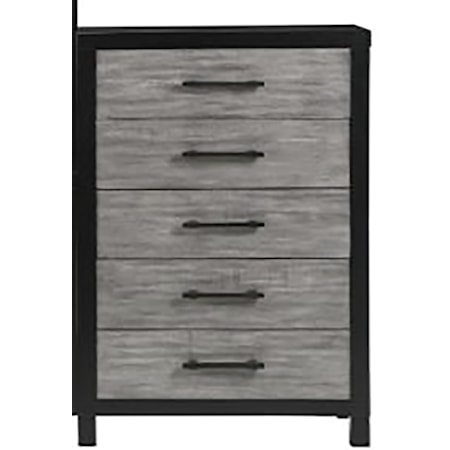 5-Drawer Chest with Lift Lid