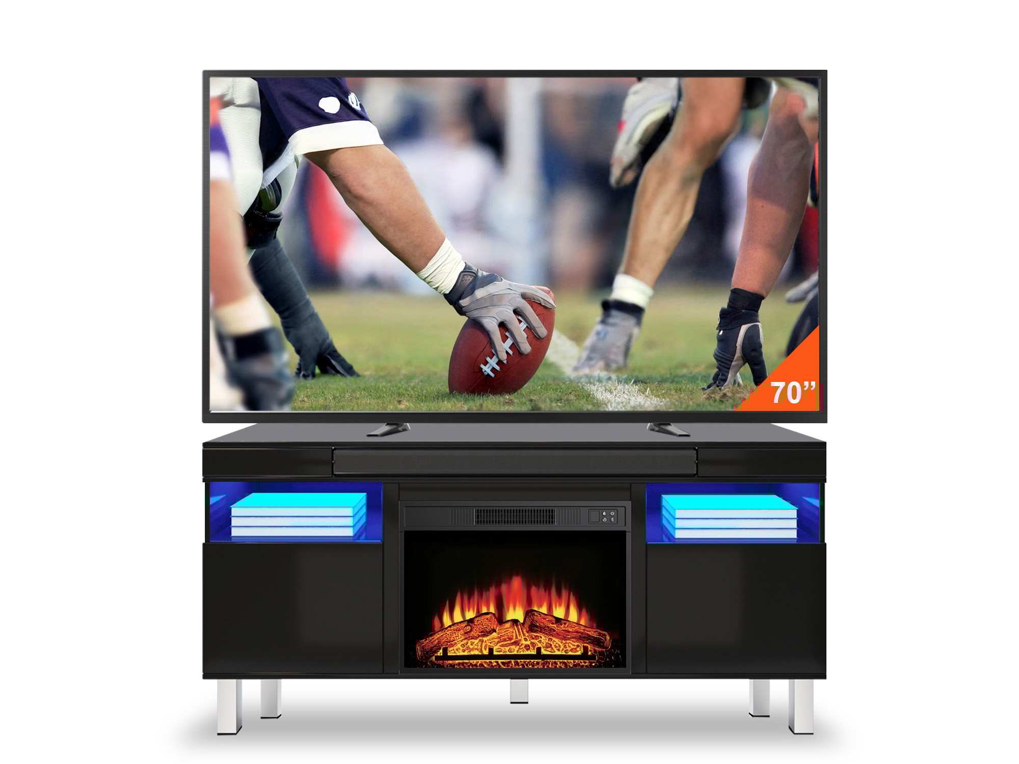 Bluetooth Entertainment Center w/Fireplace