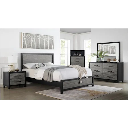 Full Bedroom Group with Dresser, Mirror, and Bed