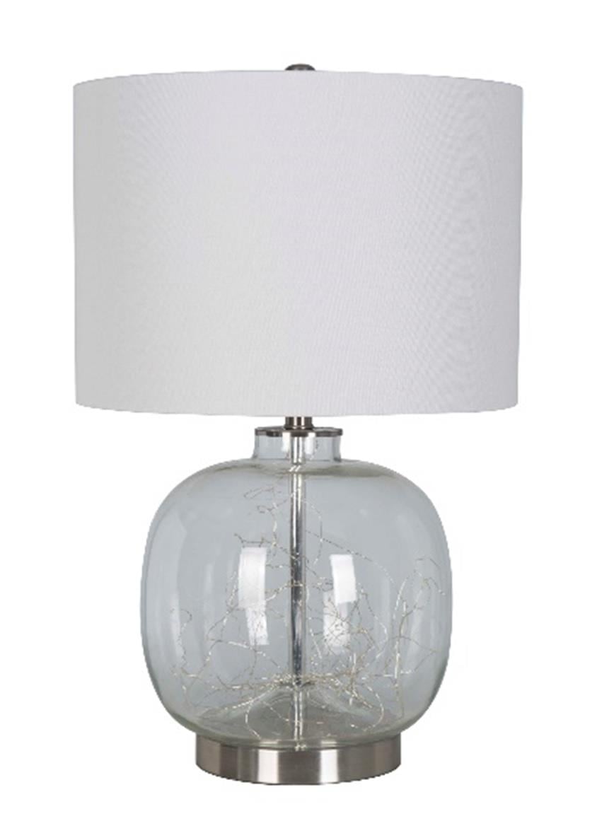 Lamps Per Se Coastal Glass Table Lamp W/Lights