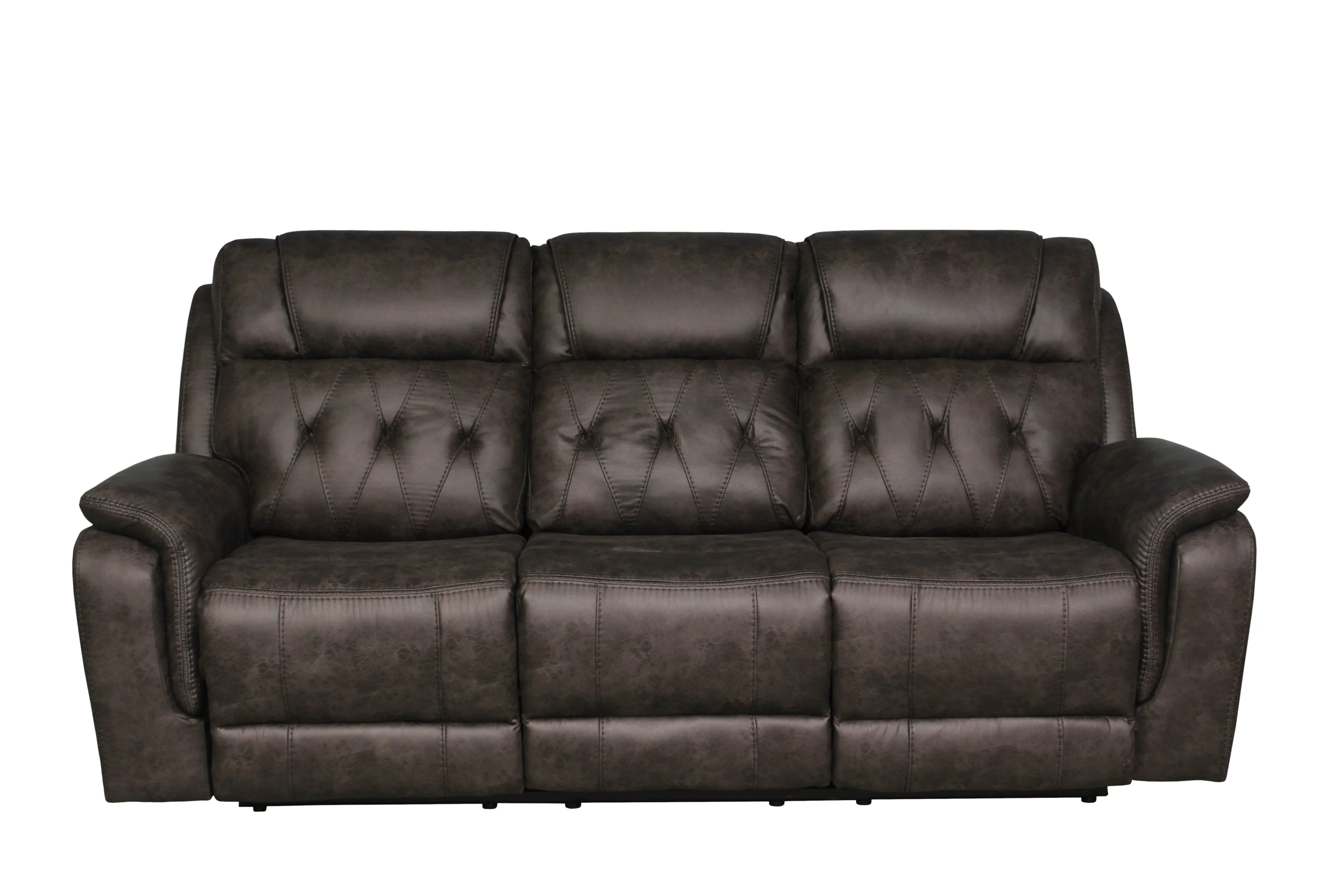Lifestyle Cowboy Charcoal 101142060 Cowboy Gray Manual Reclining Sofa