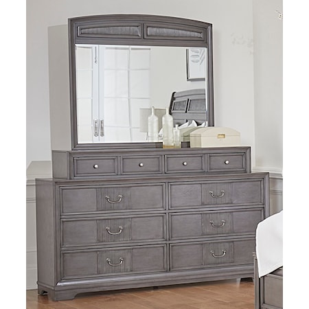 Traditional 8-Drawer Dresser & Mirror
