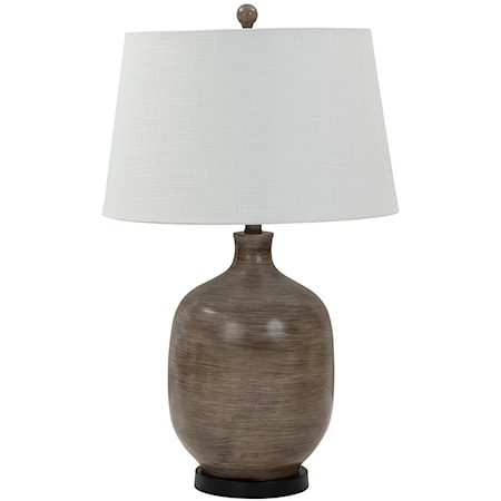 Brown Polyresin Table Lamp