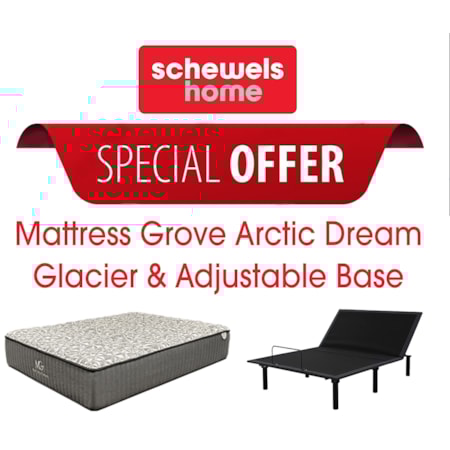 Queen Arctic Dream Glacier Mattress & Base