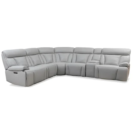 Six Piece Power Reclining Sectional Sofa