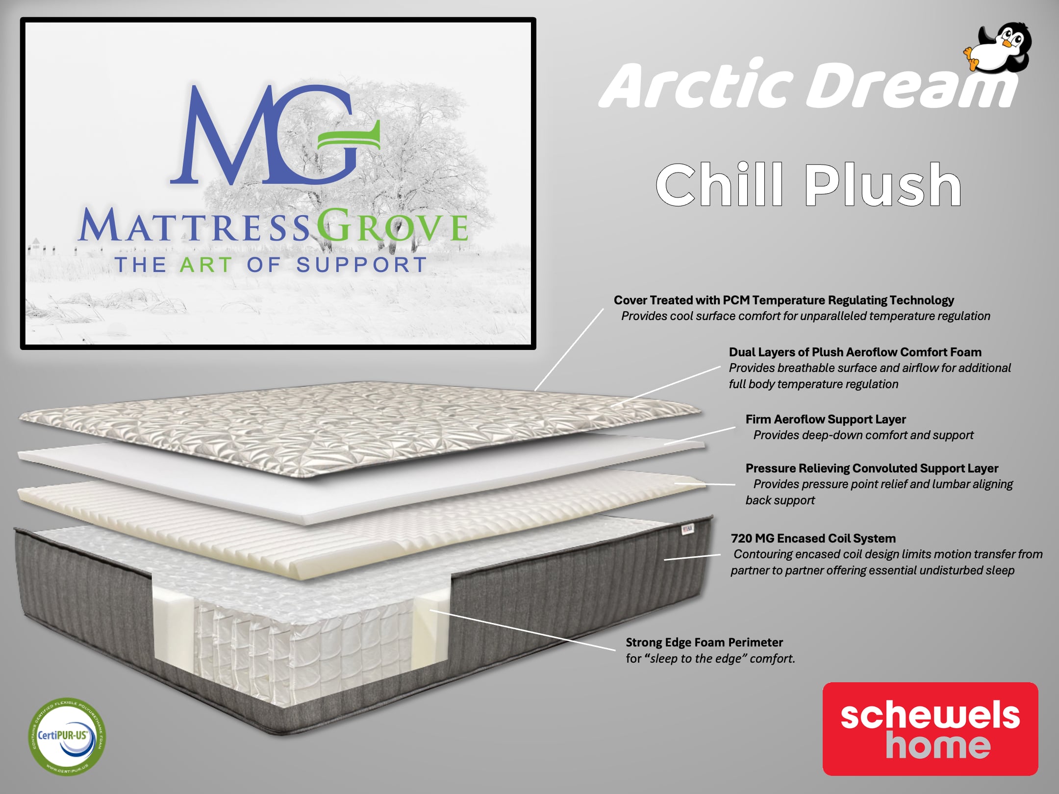 Spring Air MG Arctic Dream Chill Plush King Arctic Dream Chill Plush Mattress Only