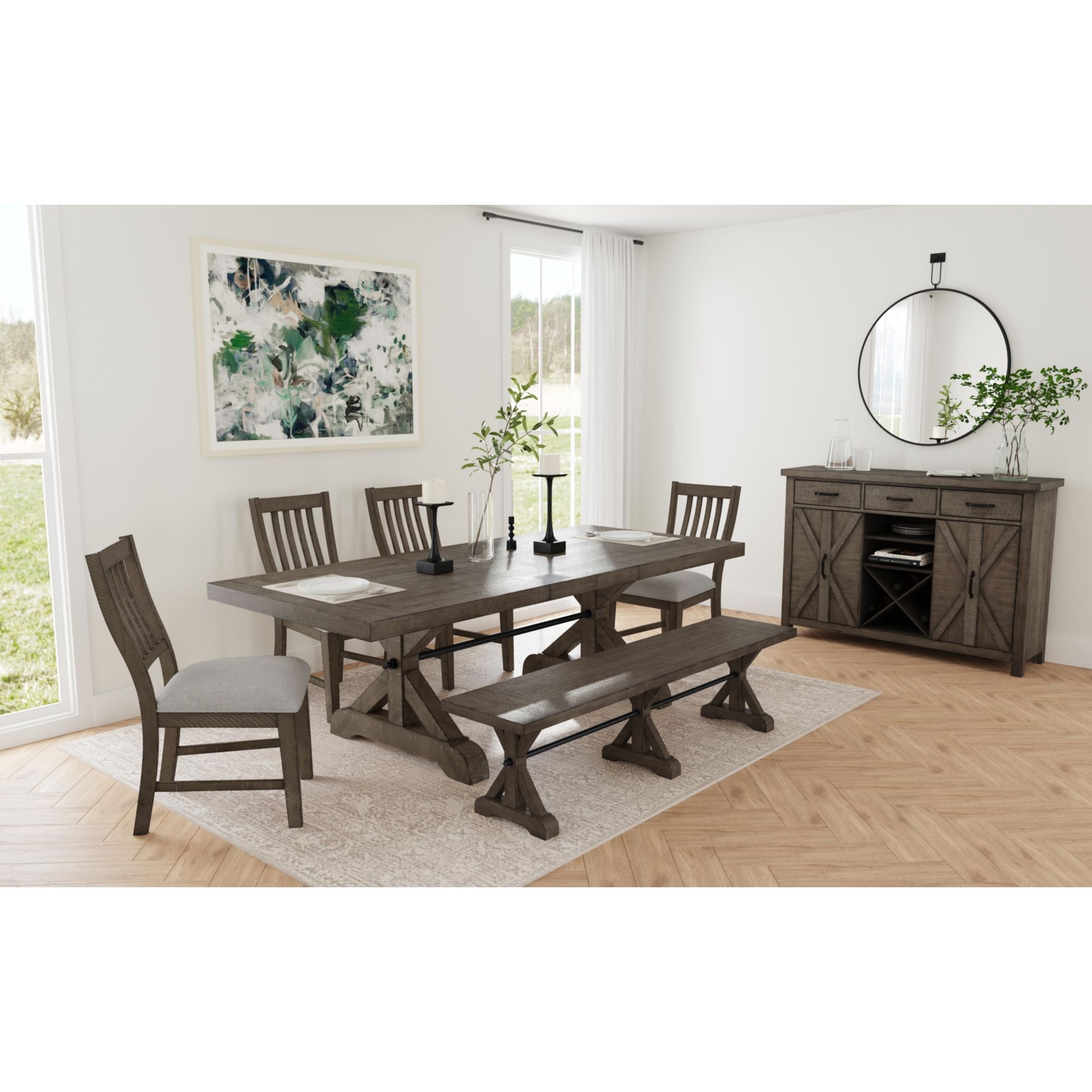Elements International D12830 Dining Bench