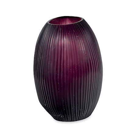 Seine Amethyst Sculptural Glass Vase - Large