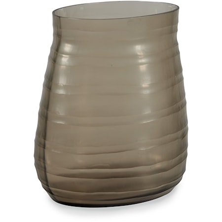 Escaut Smoky Glass Vase - Medium