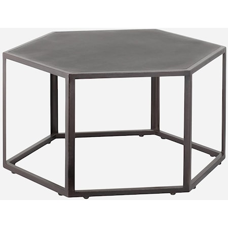 Hexagonal Rubber Side Table