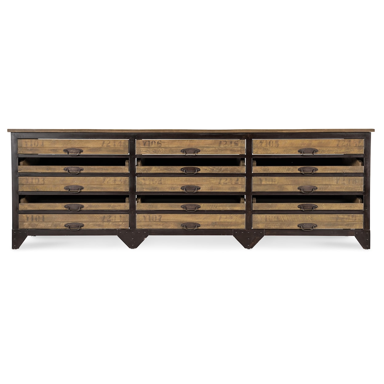 BOBO Intriguing Objects BOBO Intriguing Objects Industrial 15 Drawer Cabinet Counter