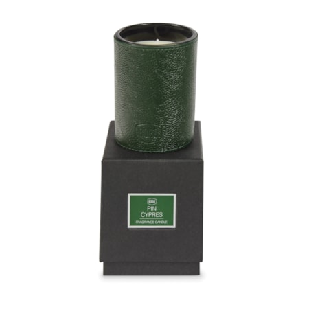 Pin &amp; Cypres Green Candle &amp; Whiskey Tumbler