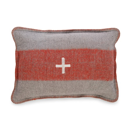 Swiss Army Pillow Cover 14x20 Grey/Orange