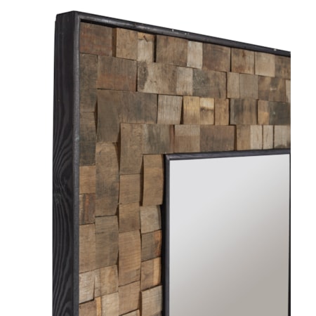 Reclaimed French Wine Barrel Bordeaux Mirror