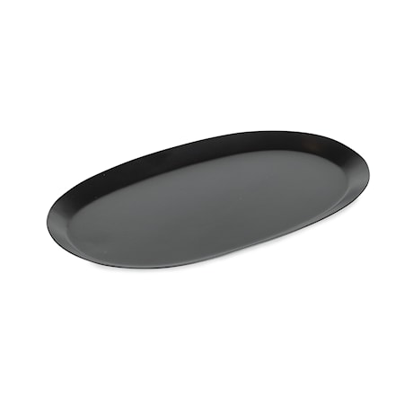 Oval Matte Black Tray