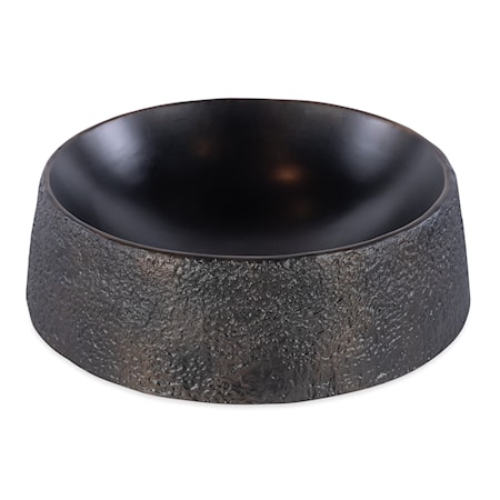 Hammered Metal Round Bowl