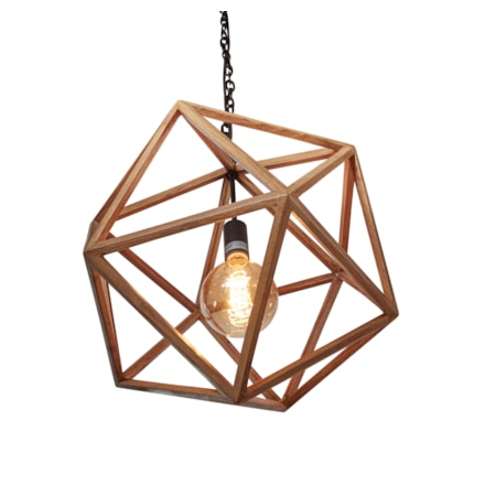 Wooden Polyhedron Chandelier - Small