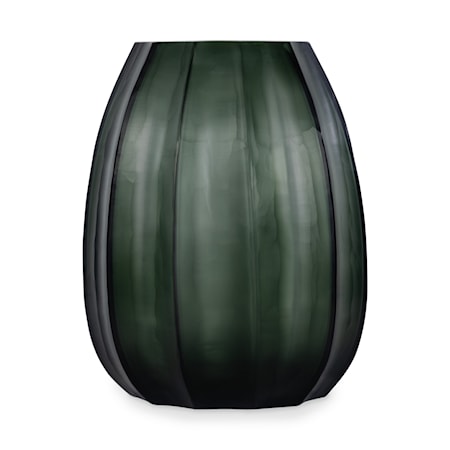 Loire Light Green Steel Glass Vase - Medium