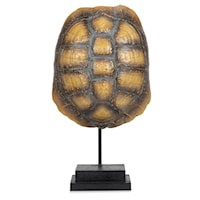 Faux Yellow Footed Tortoise Shell On Stand