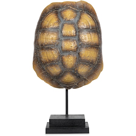 Faux Yellow Footed Tortoise Shell on Stand