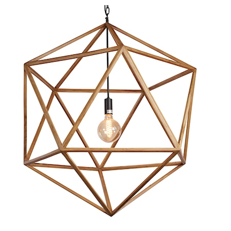 Wooden Polyhedron Chandelier - Large