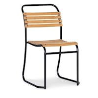 Wood Slatted Stacking Chair