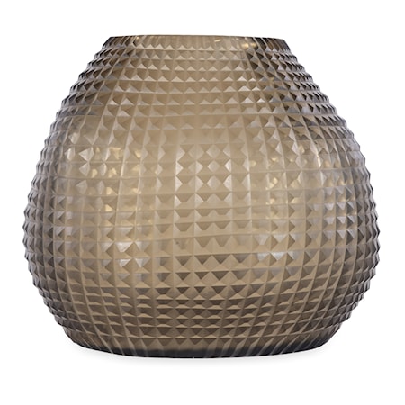 Somme Round Jack Fruit Smoke Glass Vase