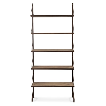 Mur 5-Shelf Iron &amp; Reclaimed Elm Etagere