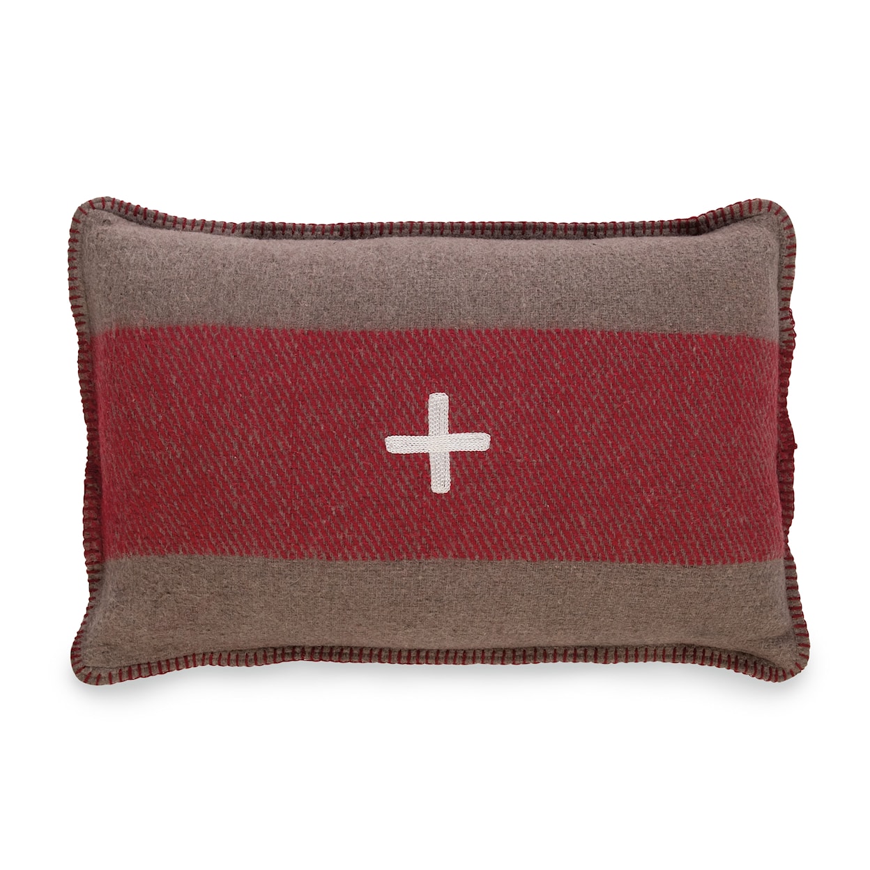 BOBO Intriguing Objects BOBO Intriguing Objects Swiss Army Pillow Cover 14x20 Brown/Red