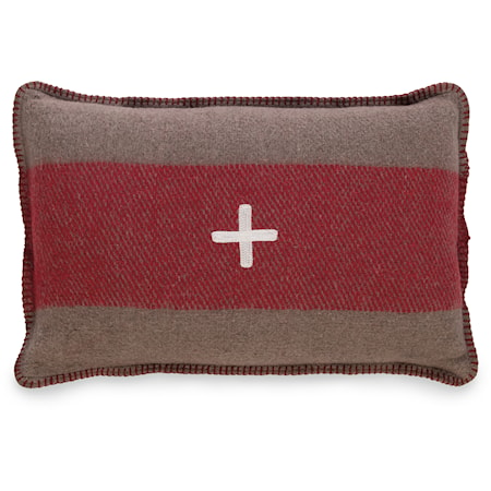 Swiss Army Pillow Cover 14X20 Brown/Red