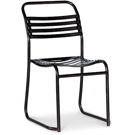 Rubber Slatted Stacking Chair