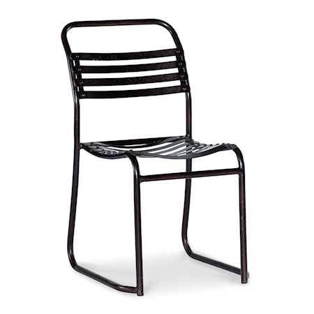 Rubber Slatted Stacking Chair