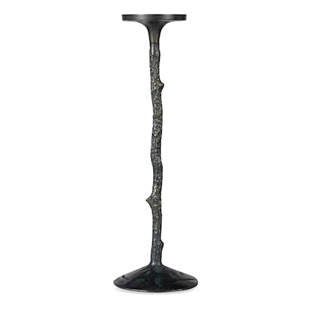 Pillar Candle Holder Blackened Gold - 19"H