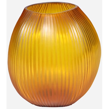 Seine Gold Sculptural Glass Vase - Medium