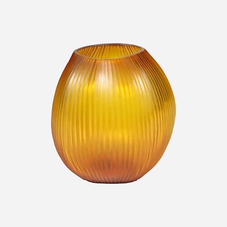 Seine Gold Sculptural Glass Vase - Medium