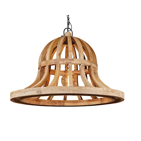 Wooden Bell Chandelier - 54"