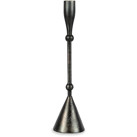 Antique Black Candleholder - Small