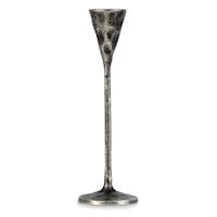 Antique Nickel Cone Candleholder - Small