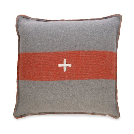 Swiss Army Pillow Cover 28x28 Grey/Orange