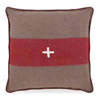 Swiss Army Pillow Cover 24X24 Brown/Red