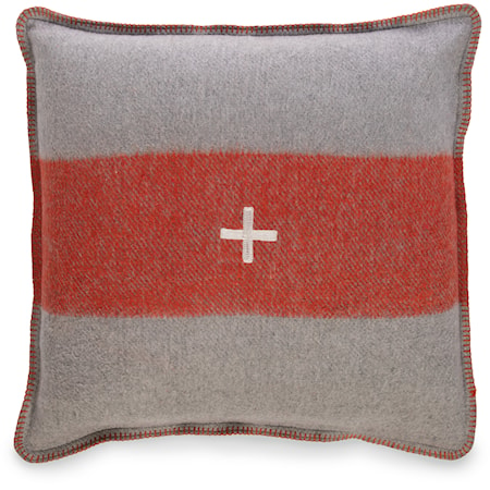 Swiss Army Pillow Cover 24X24 Grey/Orange