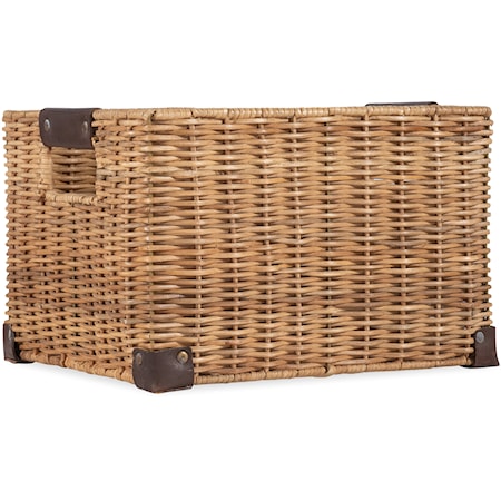 Western Style Natural Record Basket