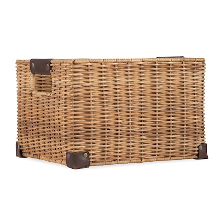 Western Style Natural Record Basket