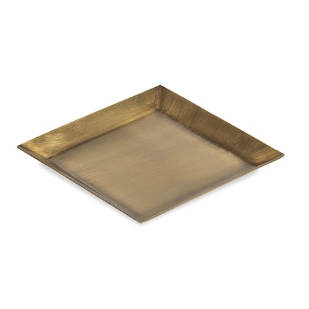 Square Antique Brass Tray